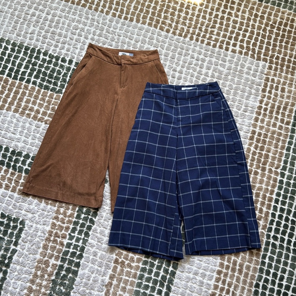 Duo of Old Navy Culottes | 2 different fabrics / colors